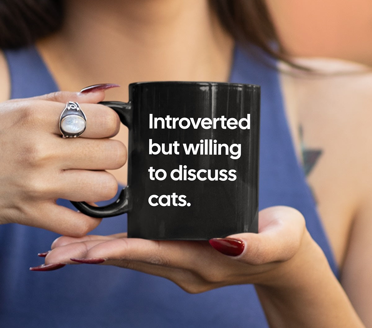 Introverted But Willing To Discuss Cats Mug