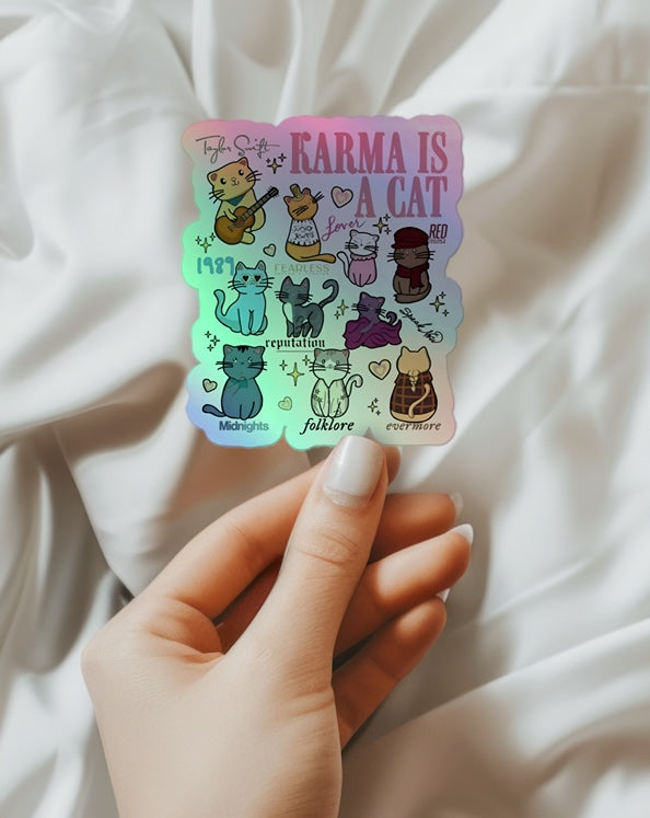 Karma Is A Cat - Sticker