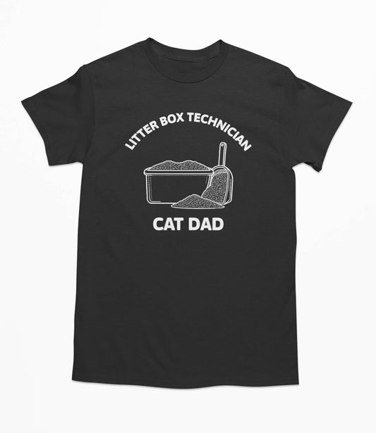 Litter Box Technician Cat Dad- T-Shirt