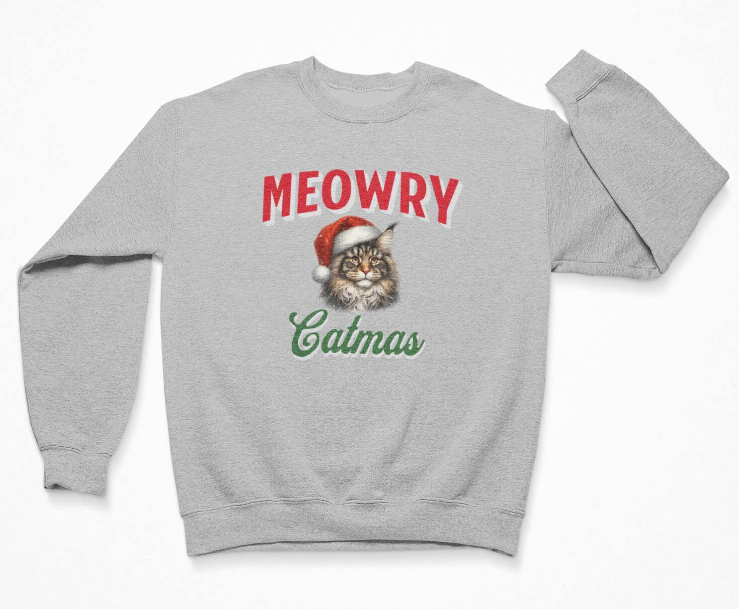 Maine Coon Christmas Cat - Sweatshirt Crewneck