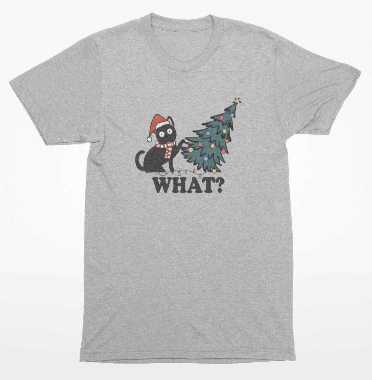 Silly Cat Christmas Tree - T-Shirt