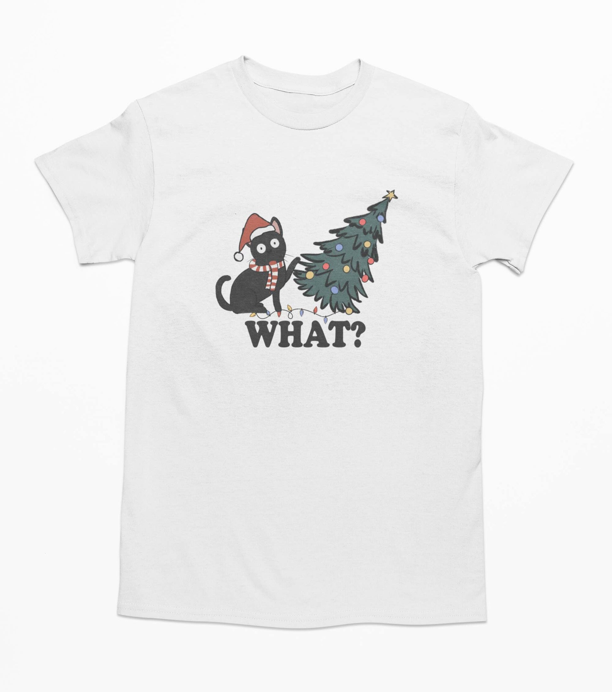 Silly Cat Christmas Tree - T-Shirt