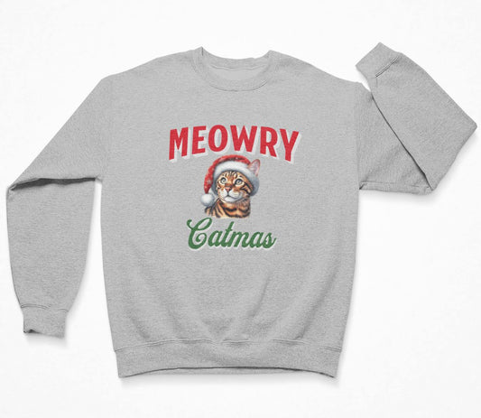 Bengal Christmas Cat - Sweatshirt Crewneck - Meowry Catmas