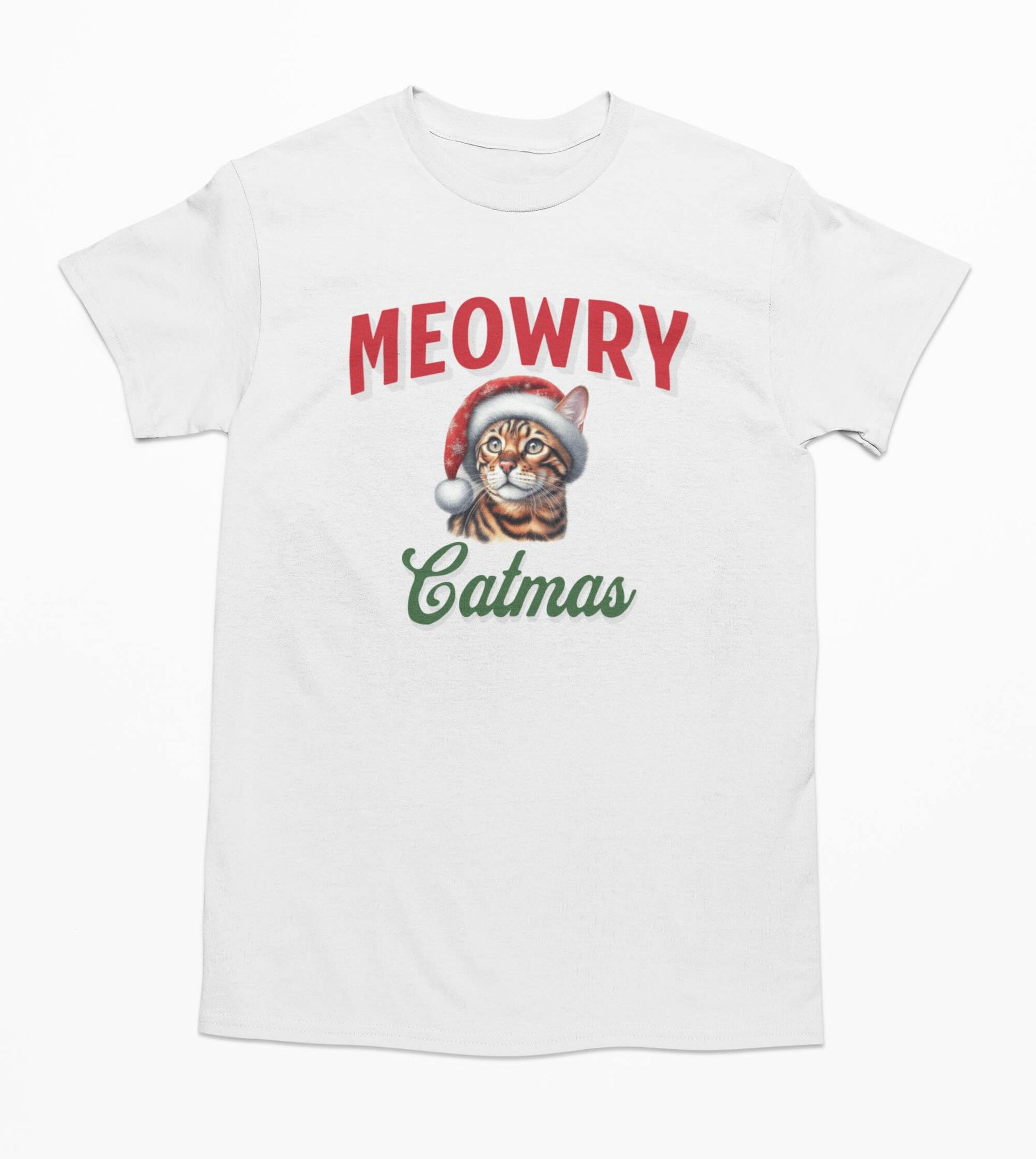 Bengal Cat Christmas Meowry Catmas - T-Shirt