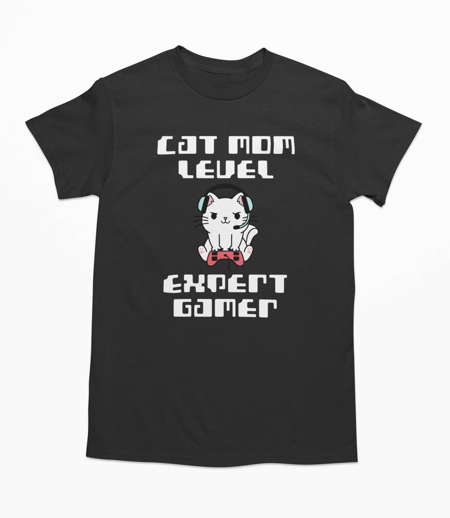 Cat Mom Level Expert Gamer - T-Shirt