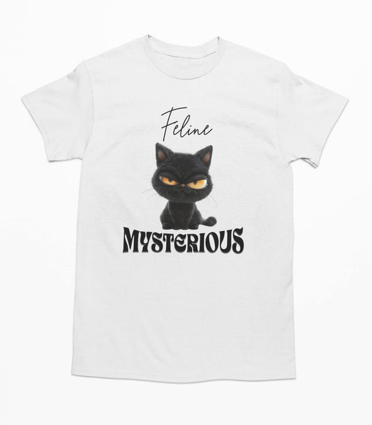 Feline Mysterious - Black Cat T-Shirt