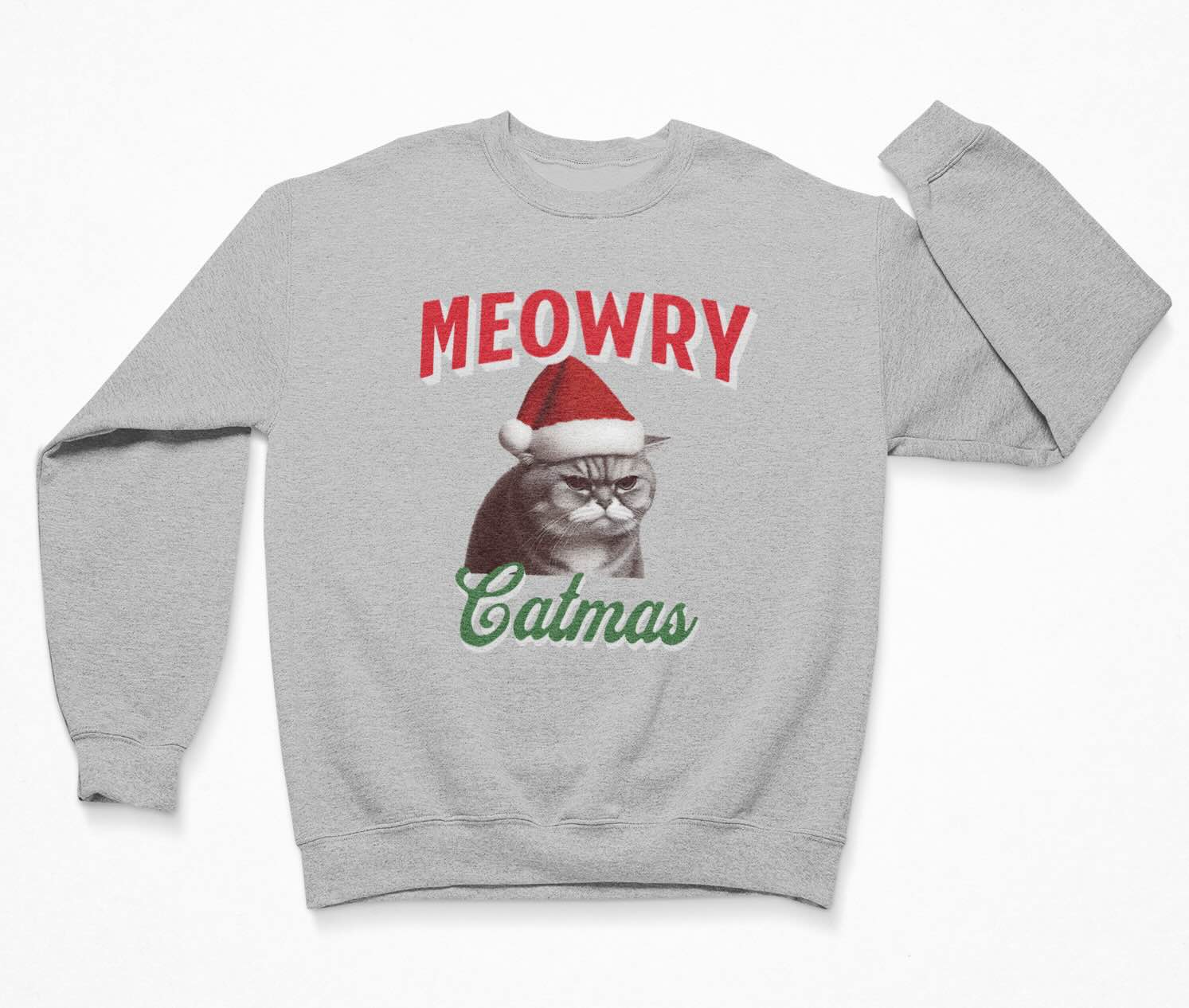 Grumpy Catmas Christmas Cat - Sweatshirt Crewneck