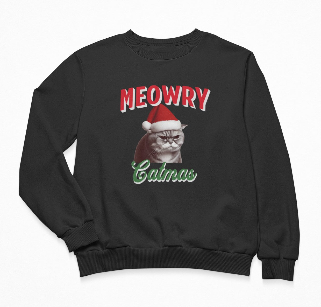 Grumpy Catmas Christmas Cat - Sweatshirt Crewneck