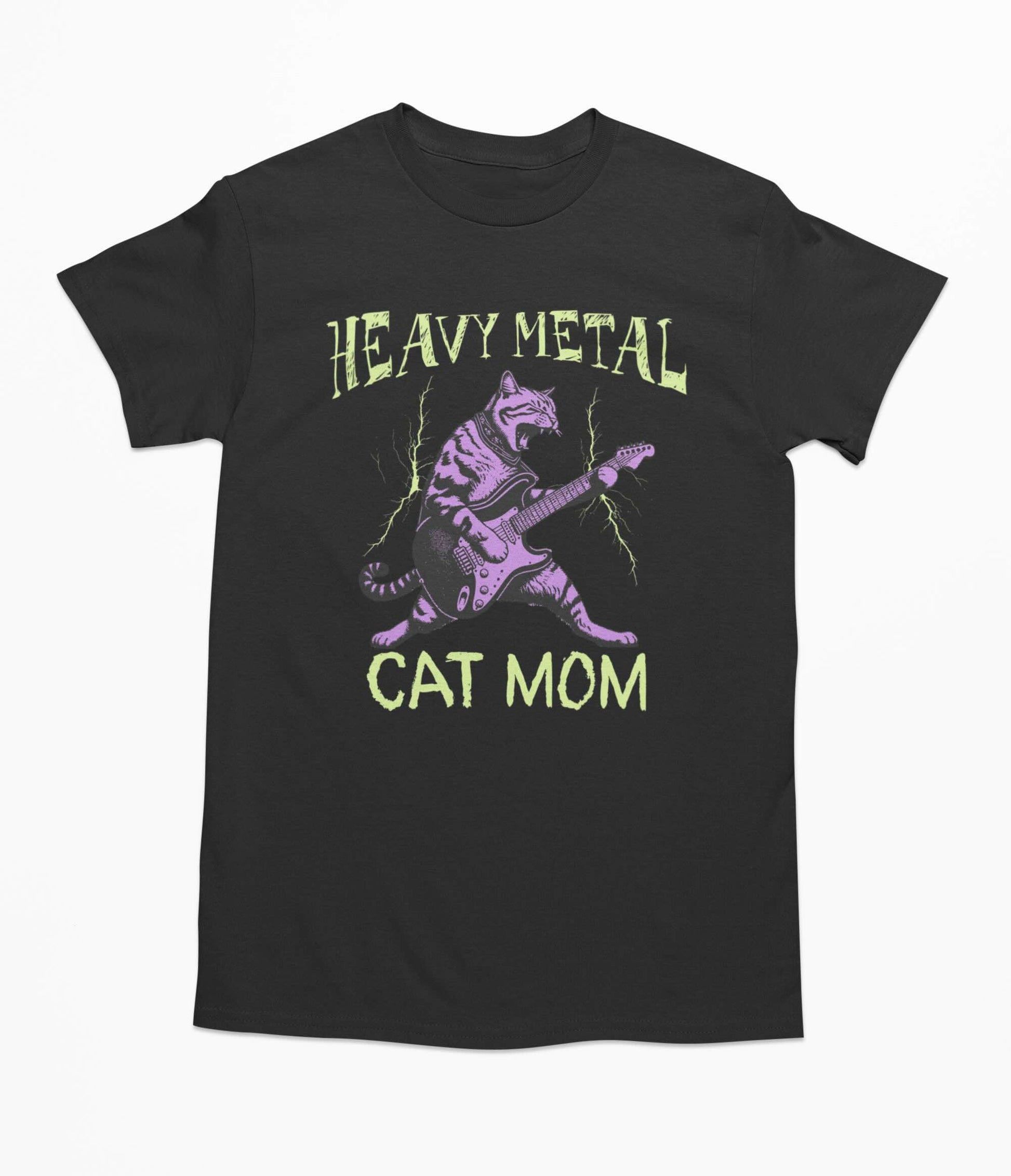 Heavy Metal Cat Mom - T-Shirt