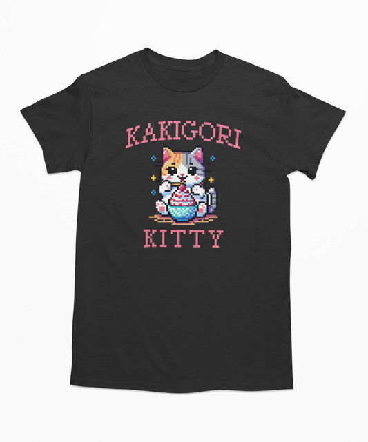 Kakigori Kitty Pixelated Cat T shirt