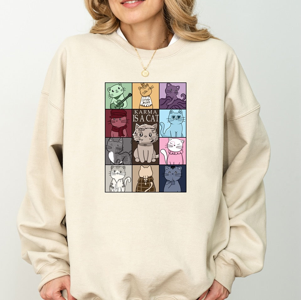 Karma Is A Cat | The Cat Eras Tour - Sweatshirt Crewneck