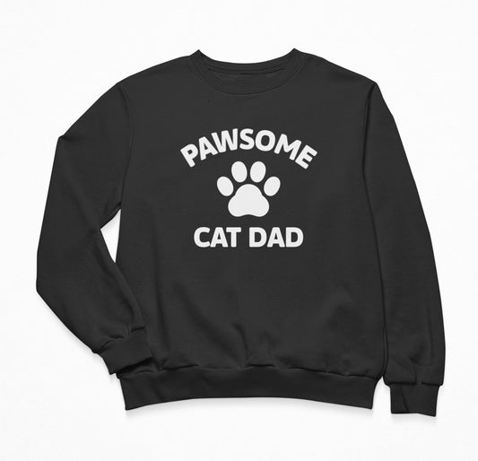 Pawsome Cat Dad - Sweatshirt Crewneck