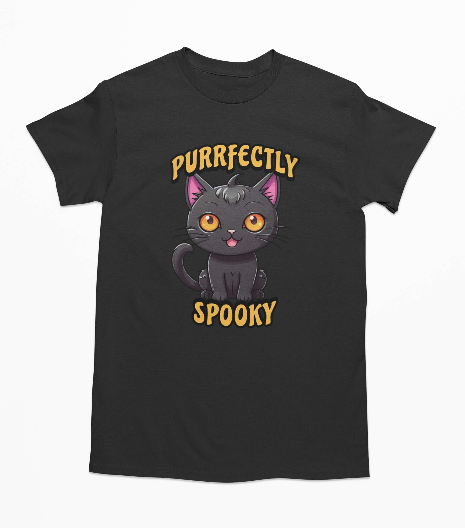 Purrfectly Spooky Halloween Cat - T-Shirt