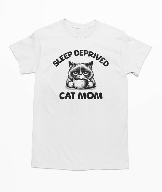 Sleep Deprived Cat Mom - T-Shirt