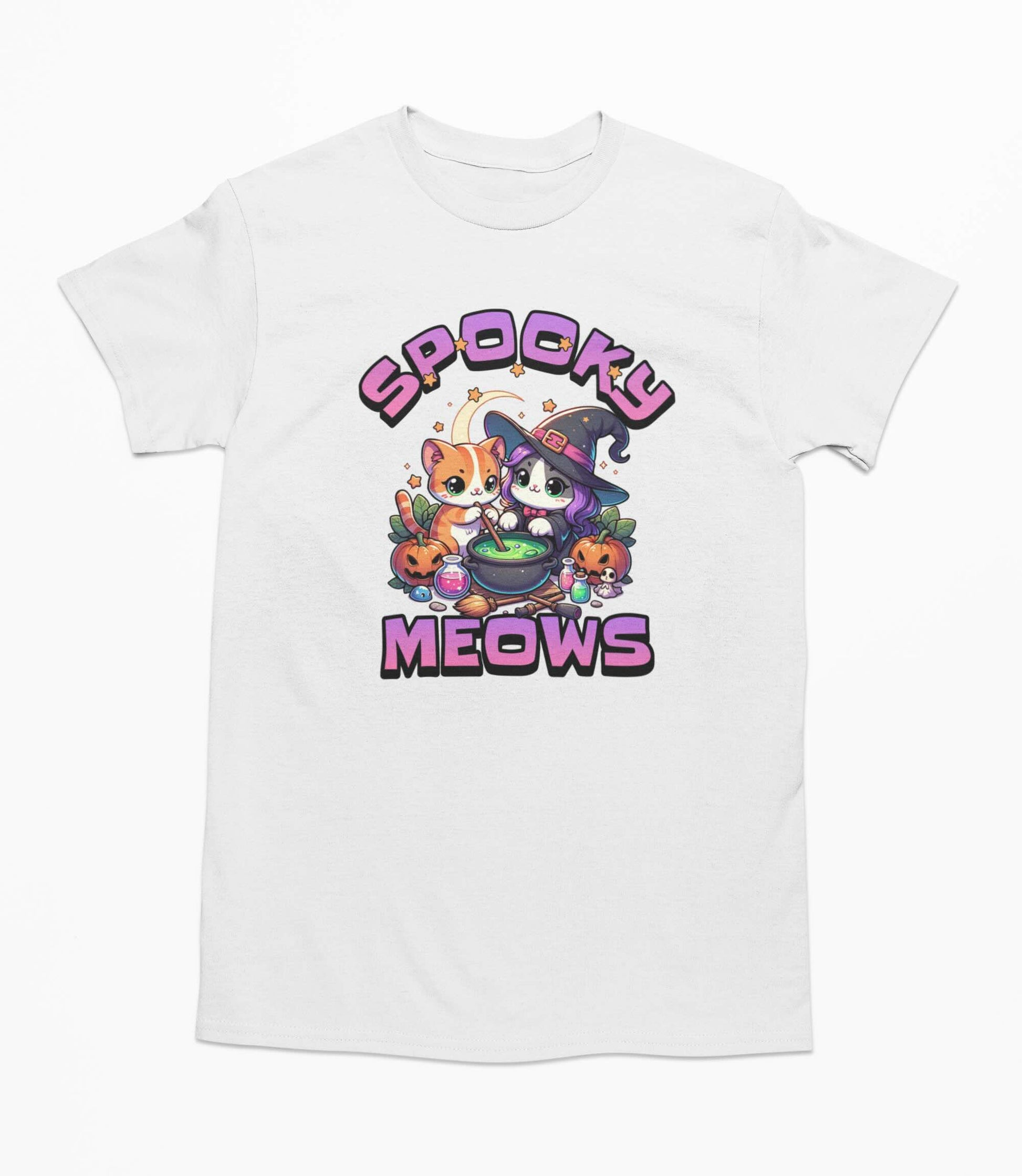 Spooky Meows Halloween Cat - T-Shirt