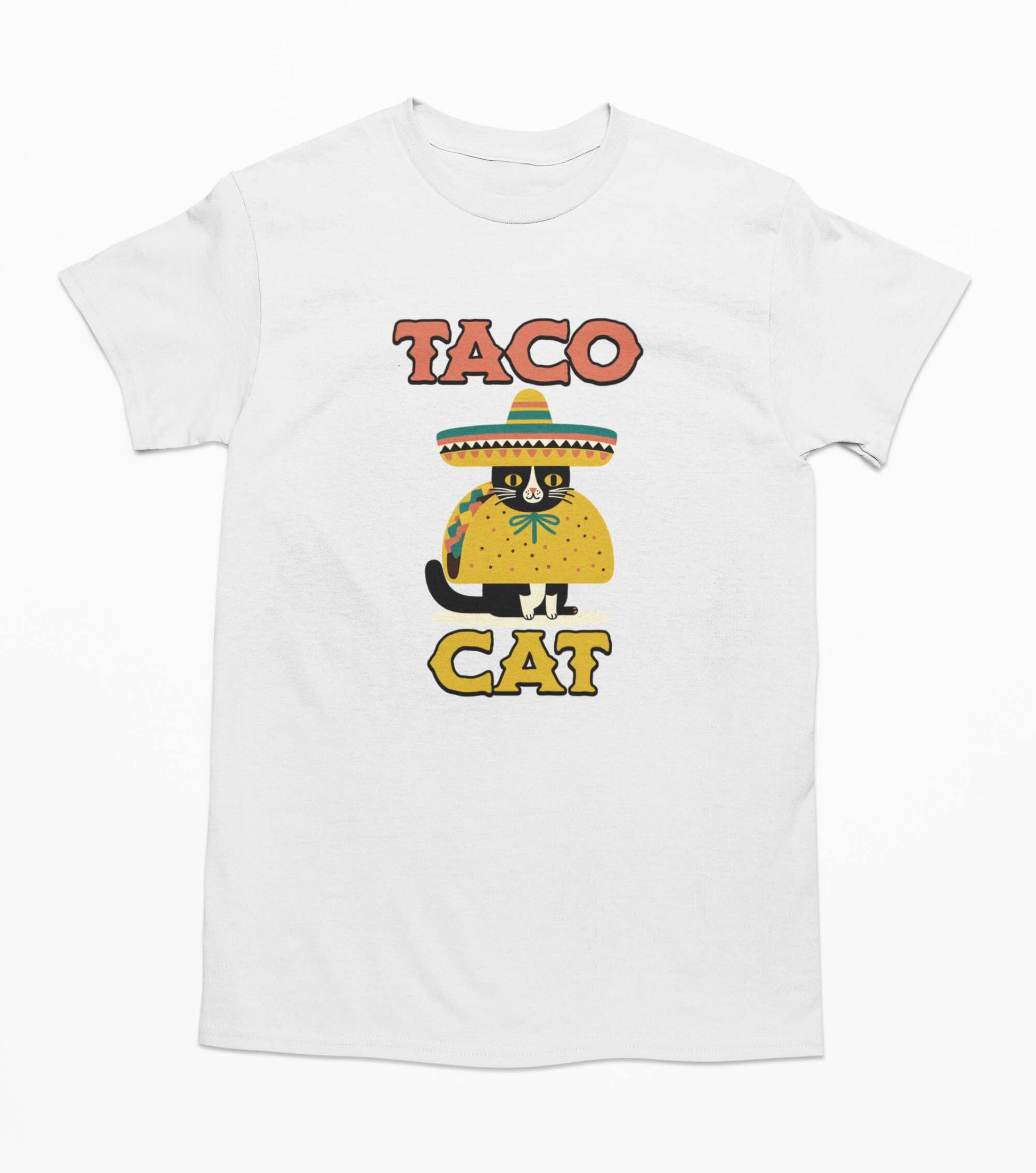 Taco Cat Mexico Sombrero Vintage Retro - T-Shirt