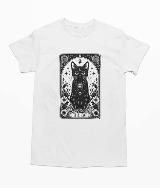 The Black Cat - Tarot Card T-Shirt