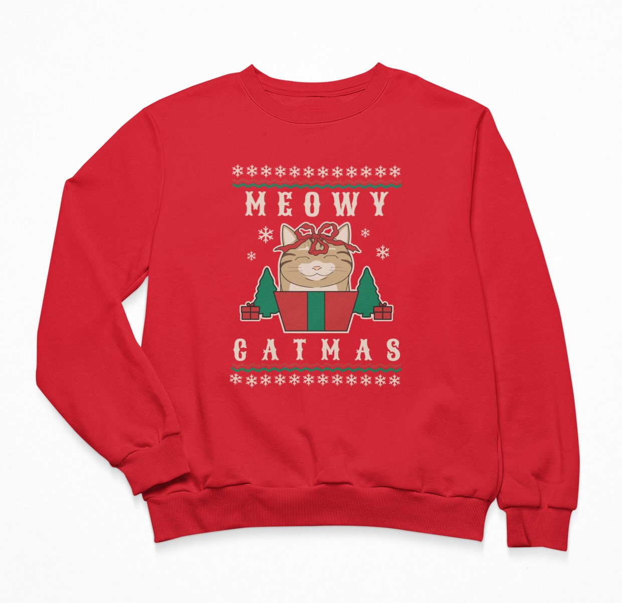 Ugly Christmas Cat - Sweatshirt Crewneck