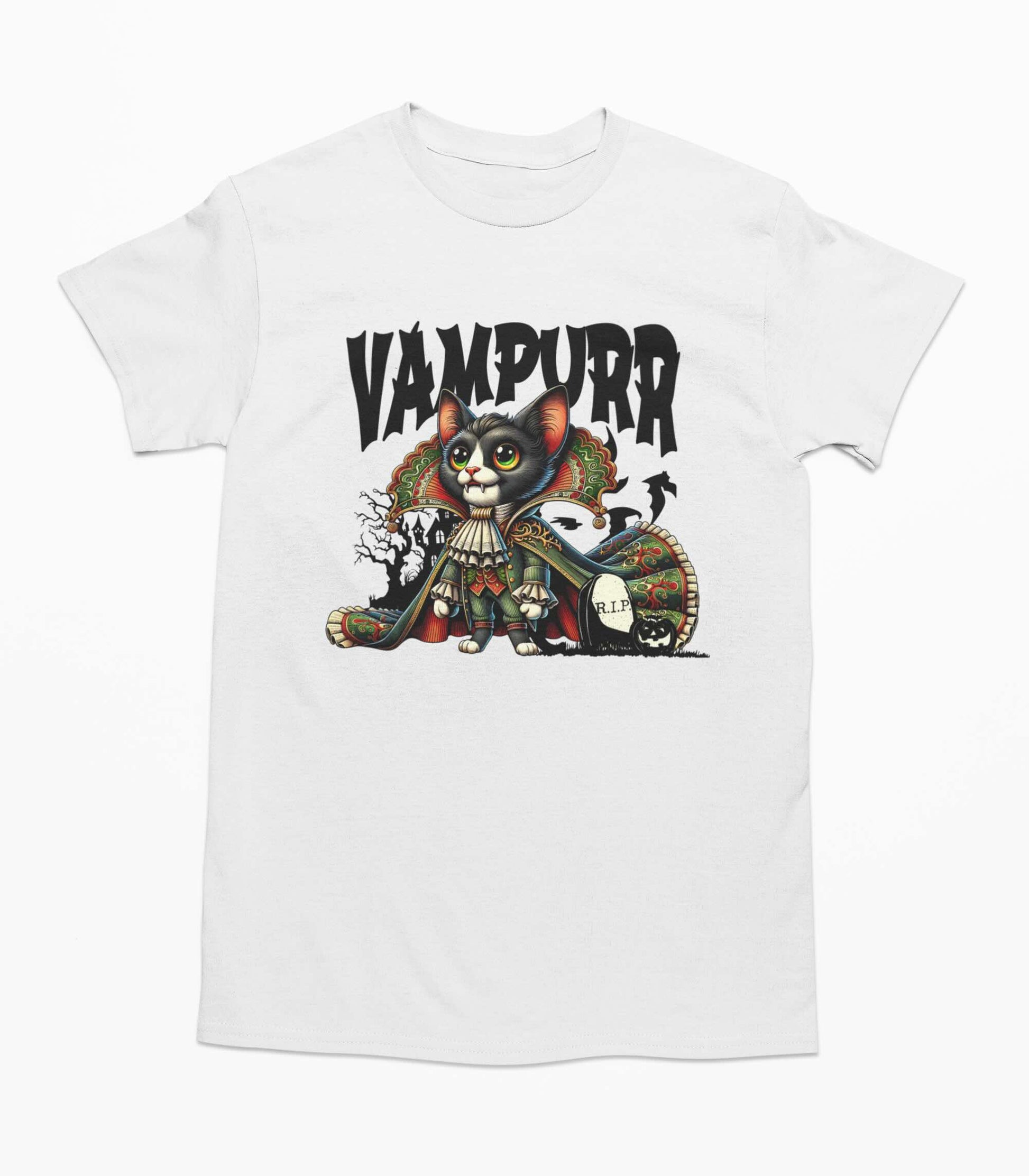 Vampurr Halloween Cat - T-Shirt