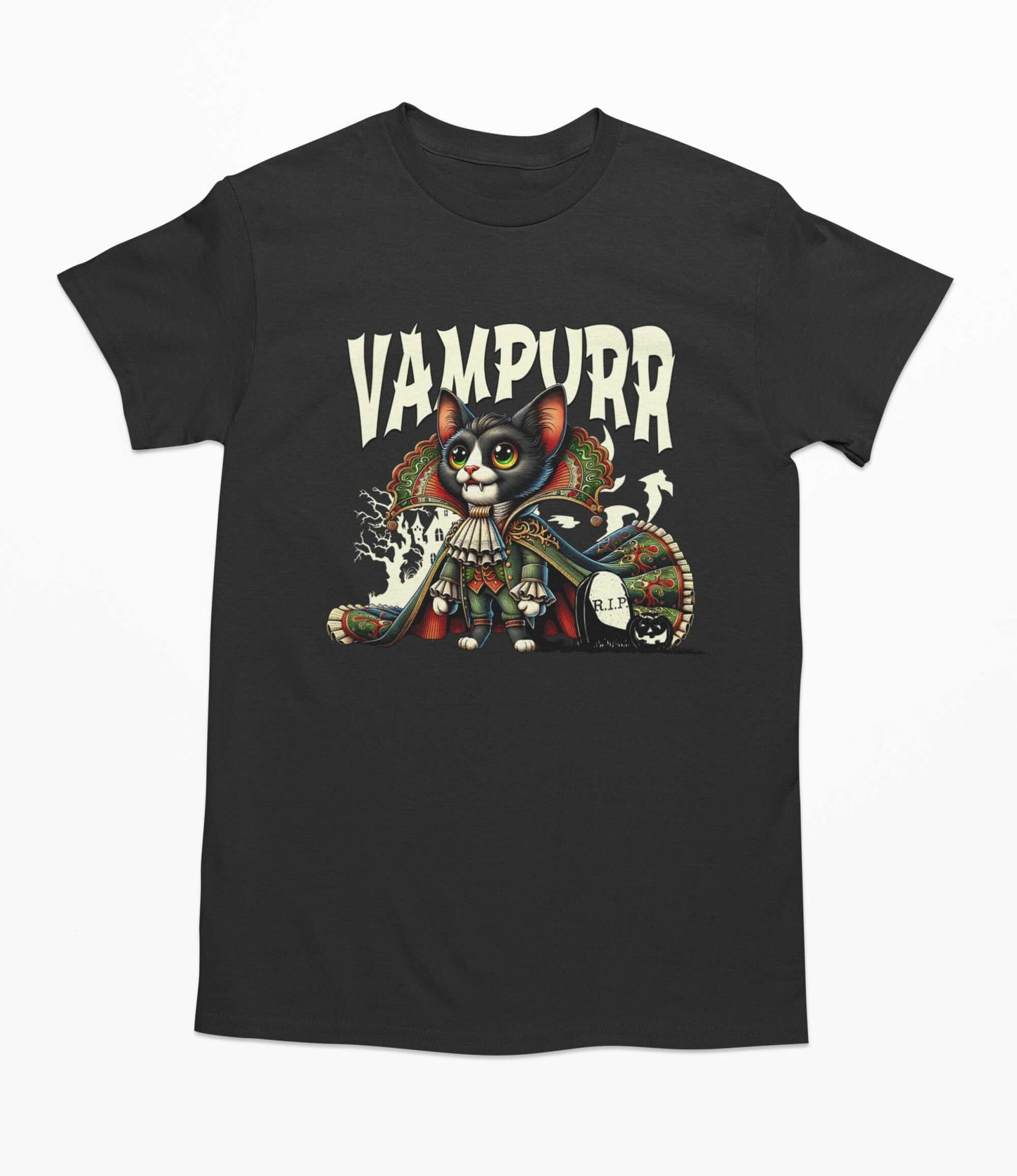 Vampurr Halloween Cat - T-Shirt