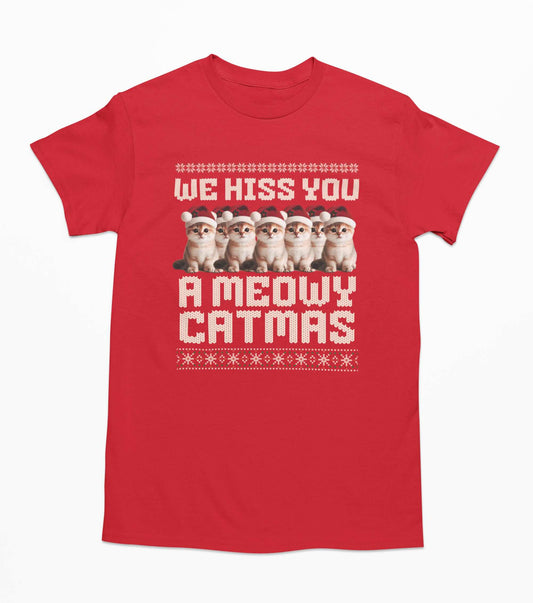 We Hiss You A Meowy Catmas christmas cat - T-Shirt