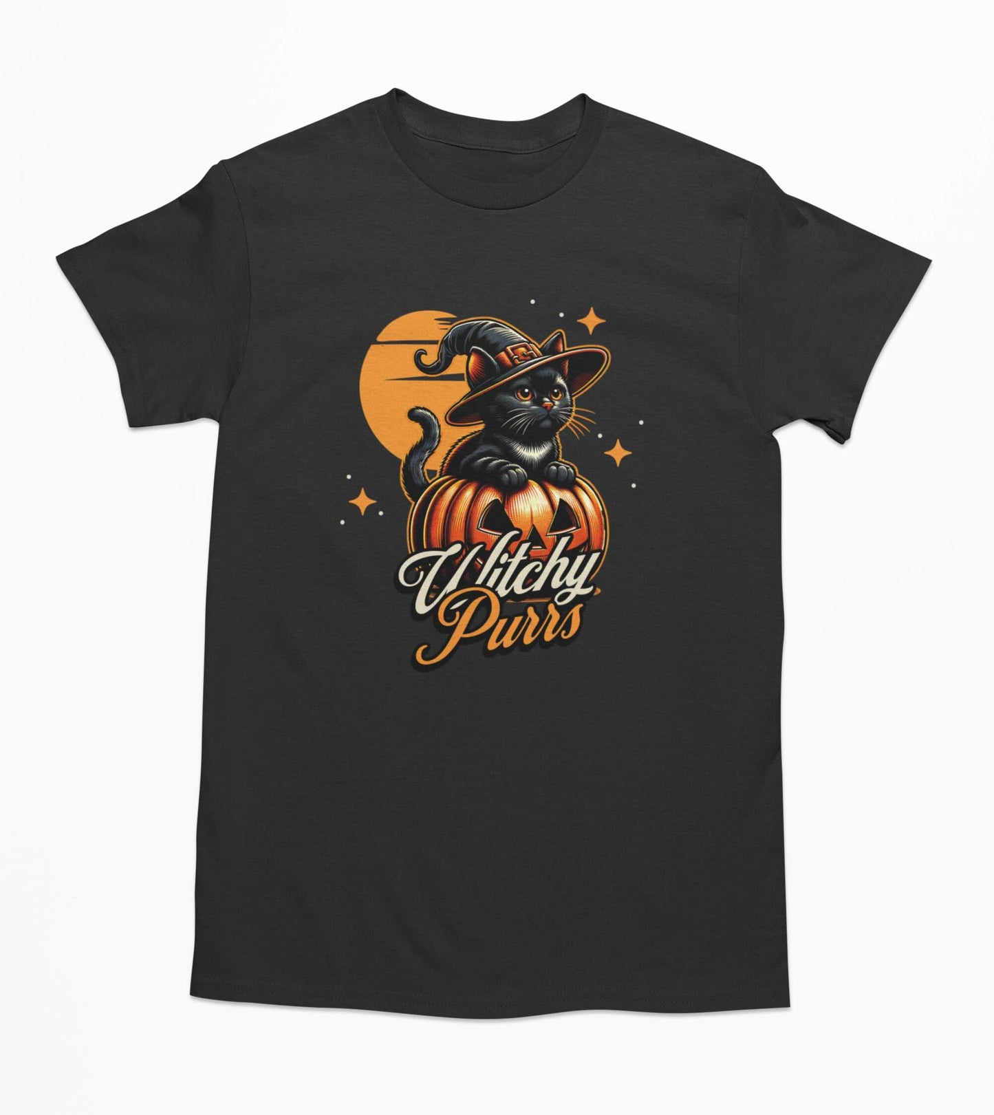 Witchy Purrs Halloween Cat - T-Shirt